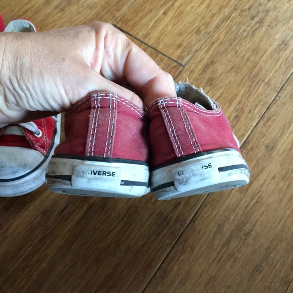Red Toddler Converse size 8 and 9 - Picture 4 of 5